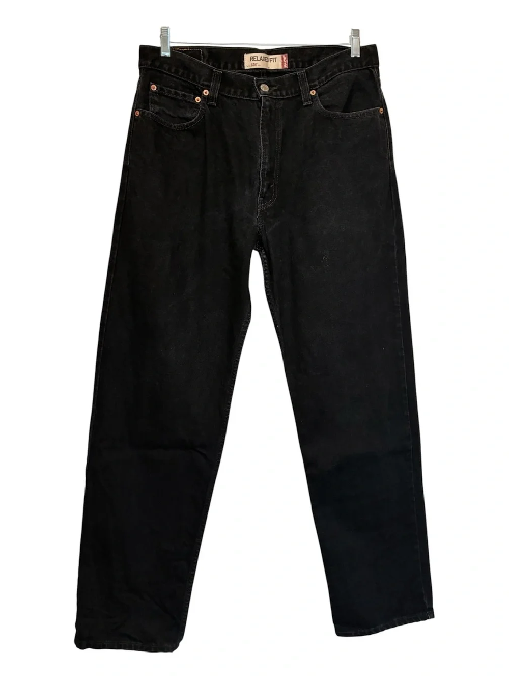 Vintage Levi's 550 Relaxed Fit Black Denim Jeans Mens 36x30 Made In Mexico